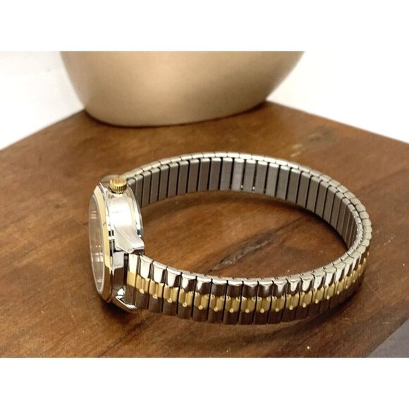 Timex Women's Watch T2M828 Quartz Indiglo Mother of Pearl Dial Two Tone Steel - Picture 9 of 14